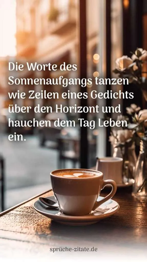 Guten Morgen Sprüche Zitate Kaffee Sonnenaufgang Natur Stadt Schön Nachdenken Leben Hoffnung Glück Inspiration Tasse Kakao