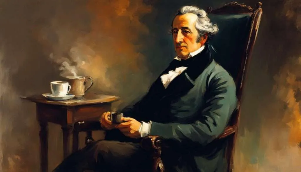 Goethe mit Kaffeetasse