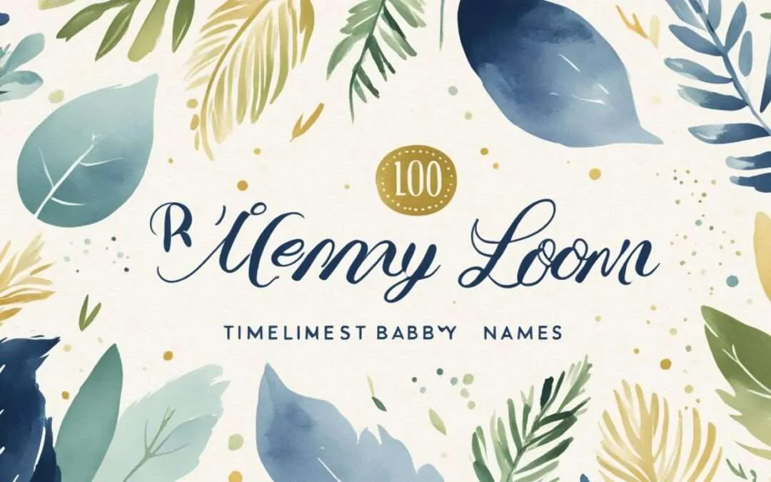 👶 100 Besten Schönen zeitlosen Jungennamen