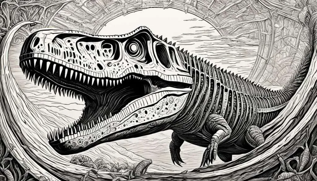 Fossil des Mosasaurus