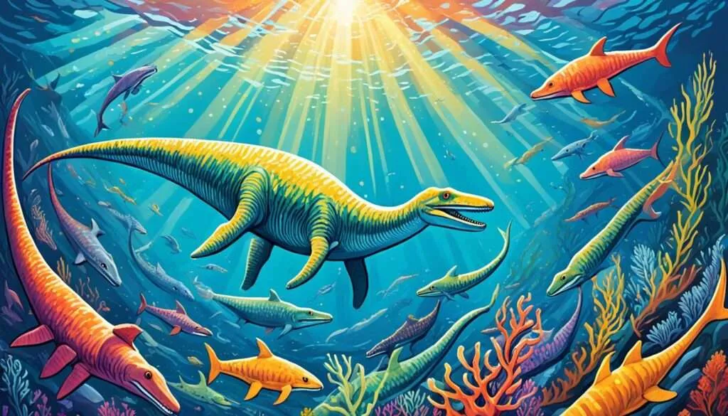 Plesiosaurus im Meer