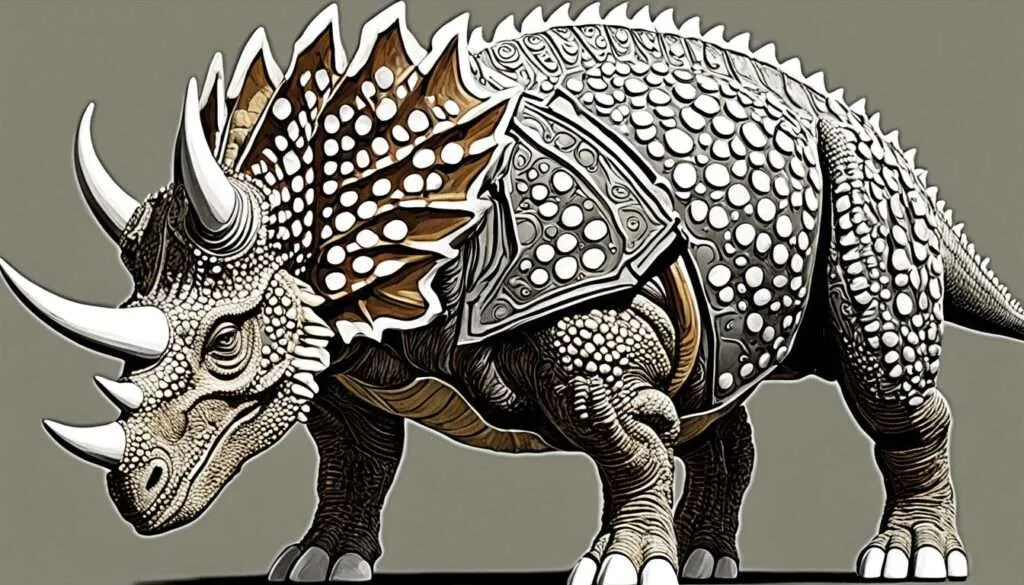 Triceratops Körperbau und Anatomie Nackenschild