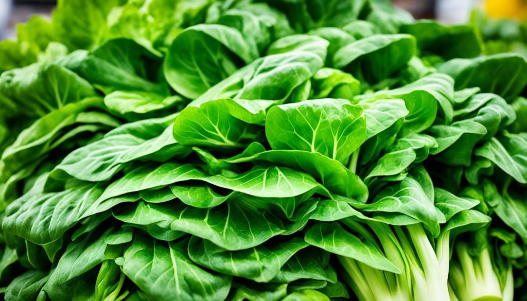 Frisches Pak Choi im Supermarkt