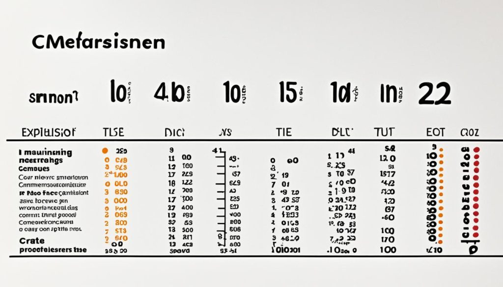 Umrechnungstabelle Fußmaße in Zentimeter